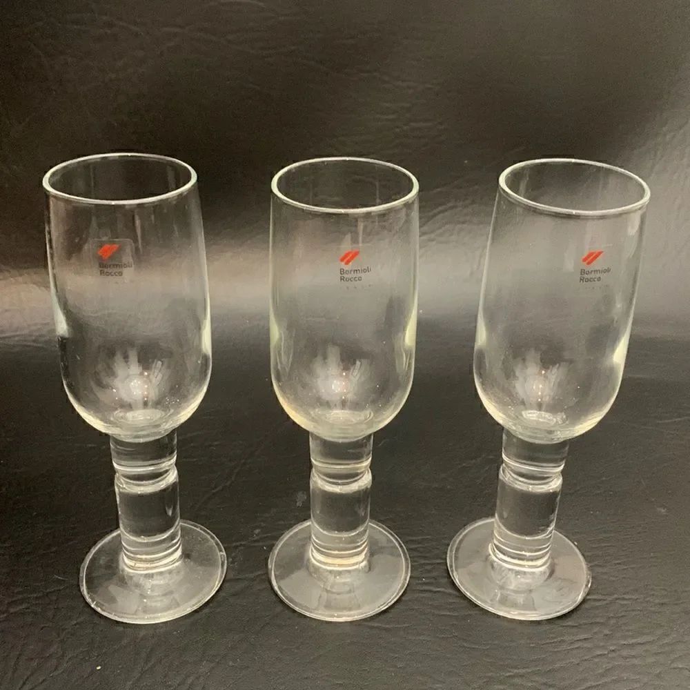 Bormioli Rocco Cognac Brandy Cordial Bar Glasses 4 Ounces Each Set 3 Included